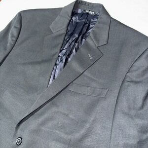 Jos A Bank Signature Suit Mens 42R Wool Dark Navy Fineline 2 Button -Blazer Only